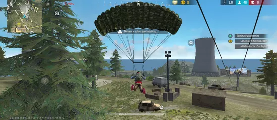 فرود بازیکنان در نقشه Free Fire